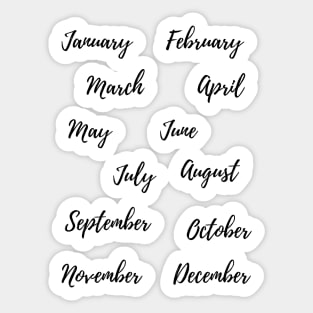 Months - Variety Pack Sticker